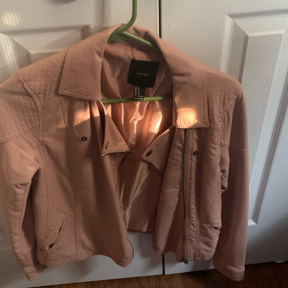 Pink Forever 21 moto jacket